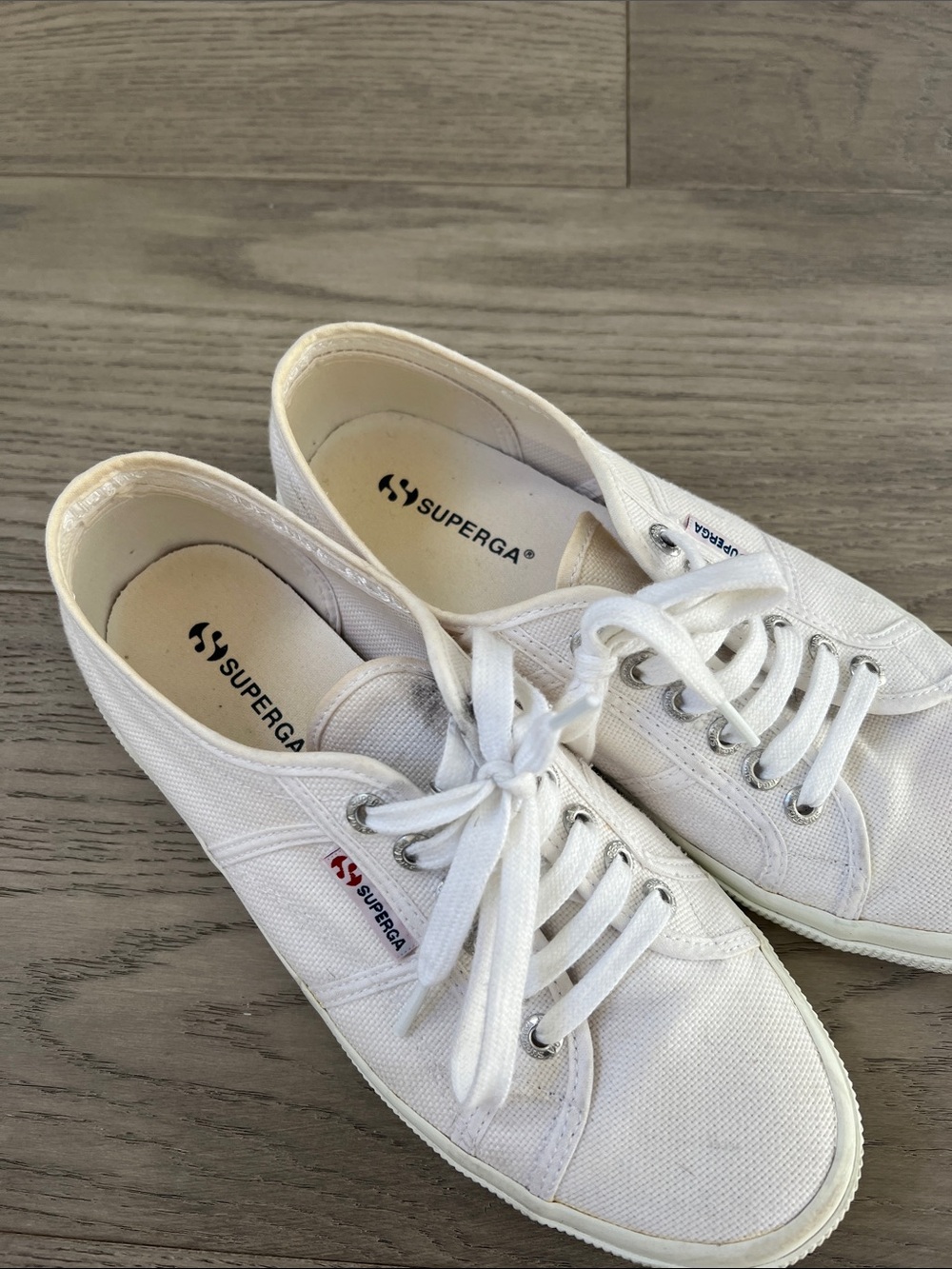 Superga White Canvas Low-Top Sneakers
